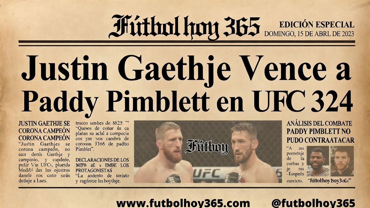 Justin Gaethje Vence a Paddy Pimblett en UFC 324