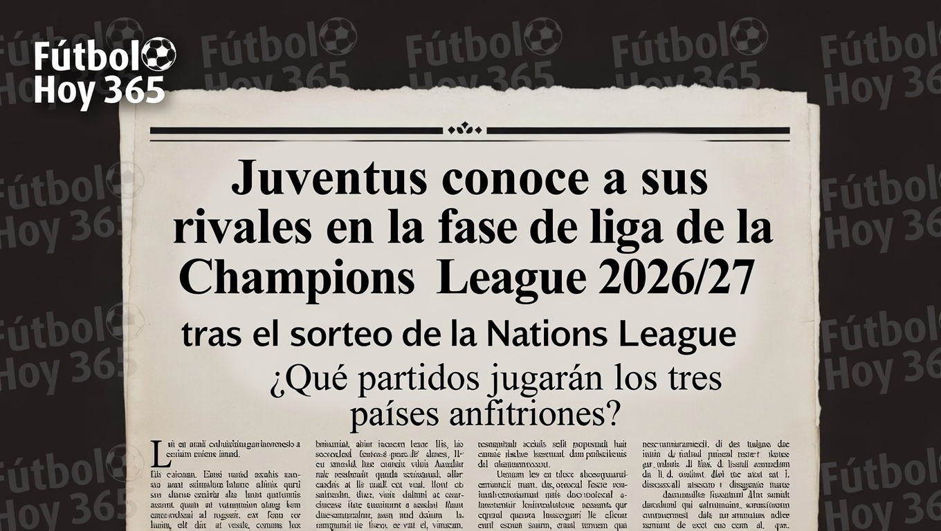 Juventus conoce a sus rivales en la fase de liga de la Champions League 202627 tras el sorteo de la Nations League