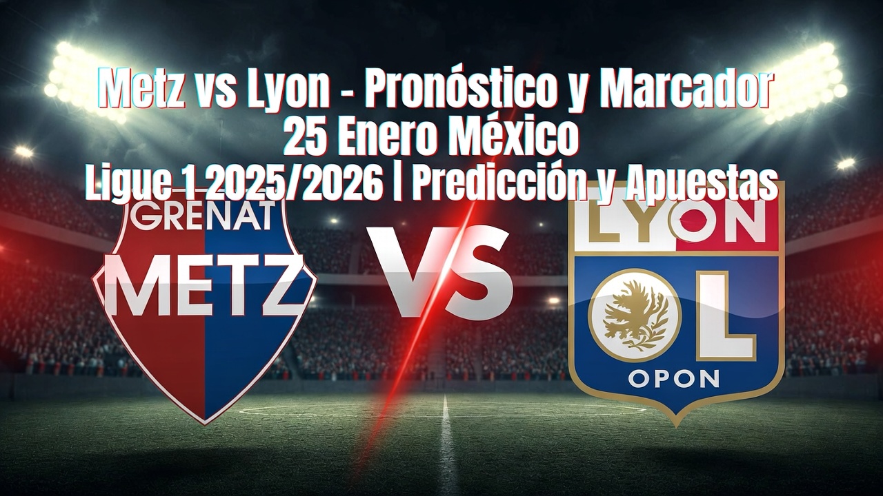 Lyon Gana Metz vs Lyon - Pronóstico y Marcador 25 Enero México