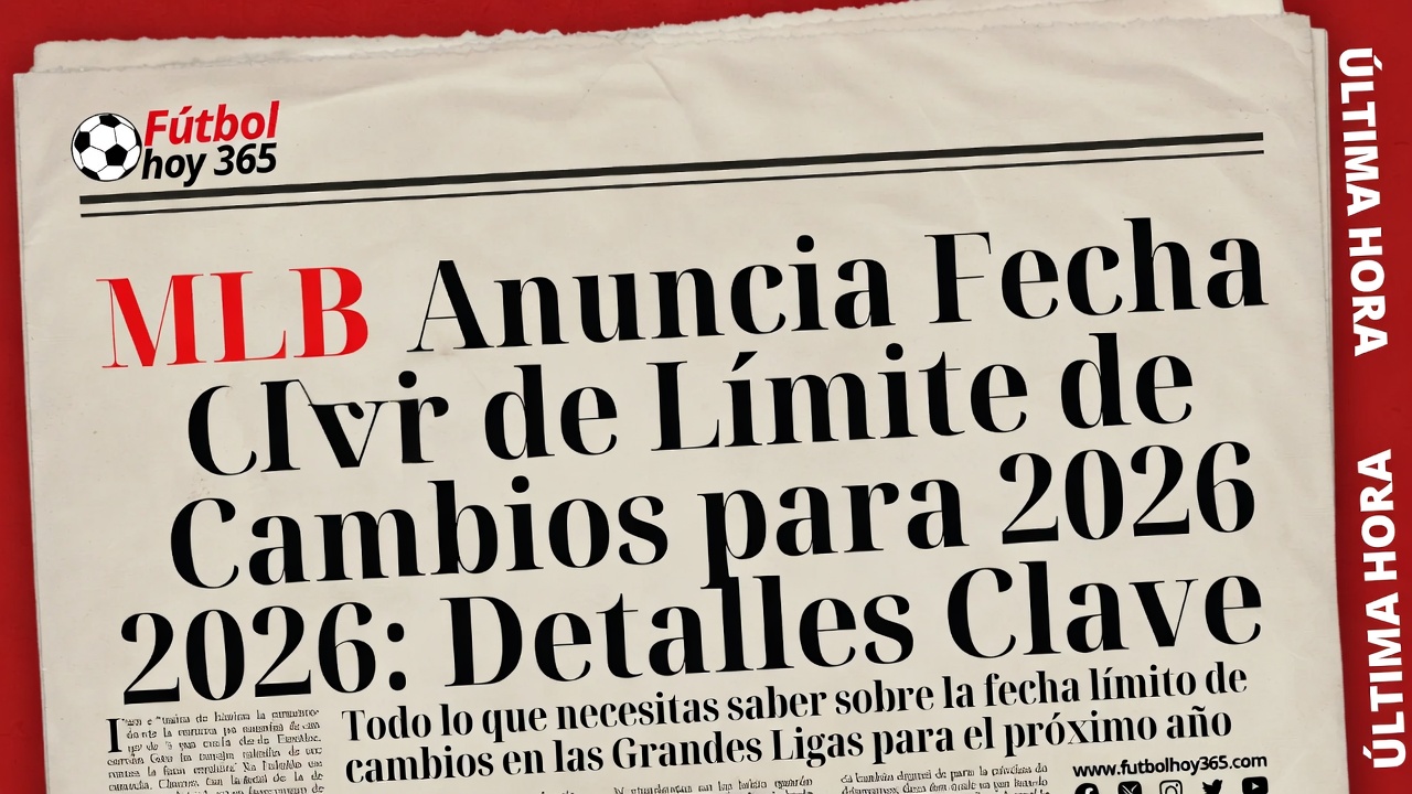 MLB Anuncia Fecha Límite de Cambios para 2026 Detalles Clave