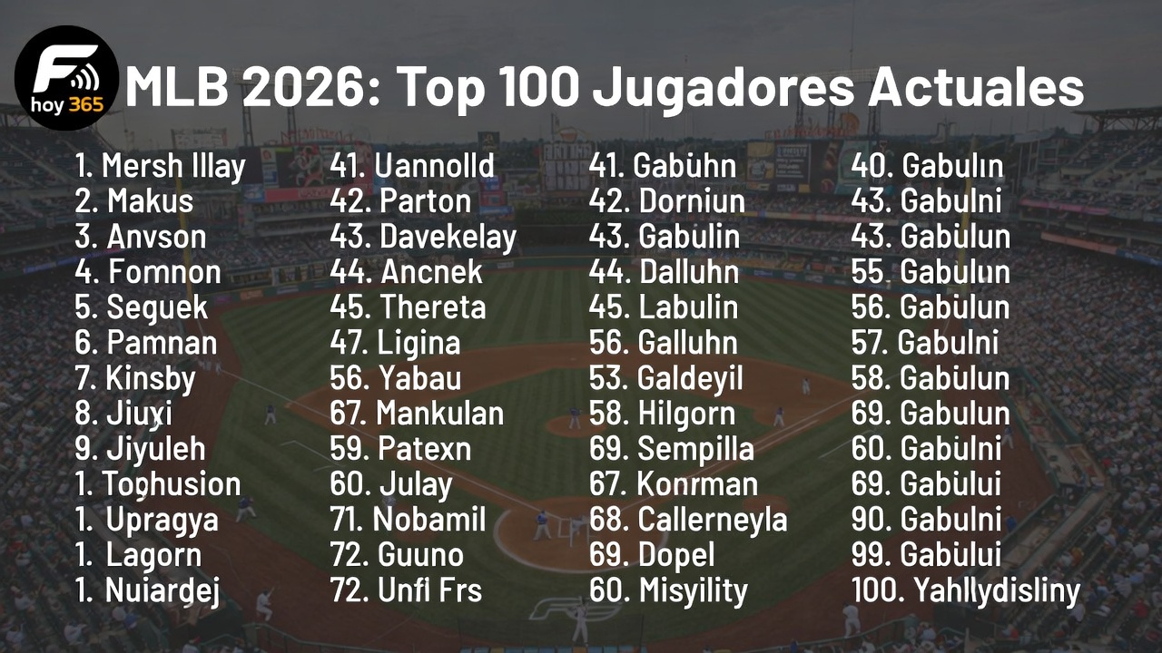 MLB Top 100 2026 Ohtani No. 1