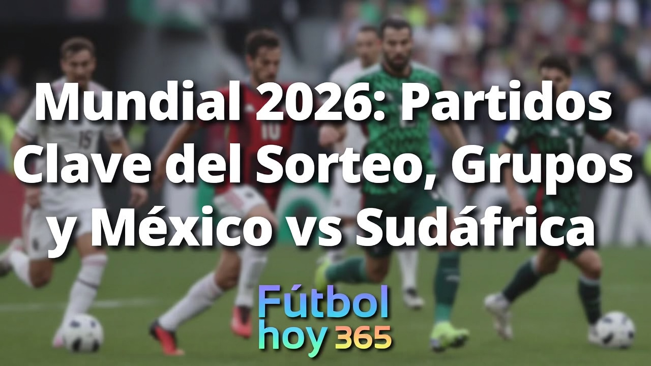 Mundial 2026 Partidos Clave del Sorteo, Grupos y México vs Sudáfrica
