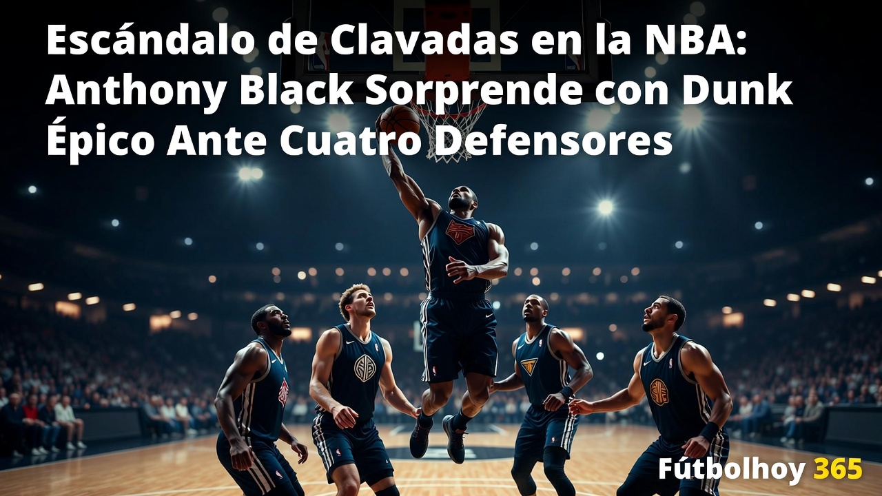 NBA Clavadas Anthony Black Dunk Épico Ante Cuatro Defensores