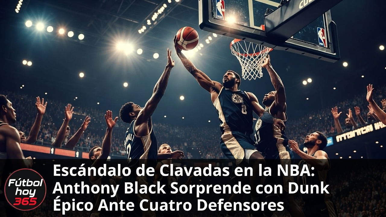 NBA Clavadas Anthony Black Dunk Épico Ante Cuatro Defensores