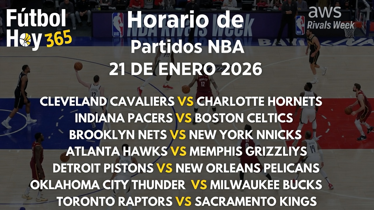 NBA Horario 21 enero 2026 Partidos y horarios en México (CST)