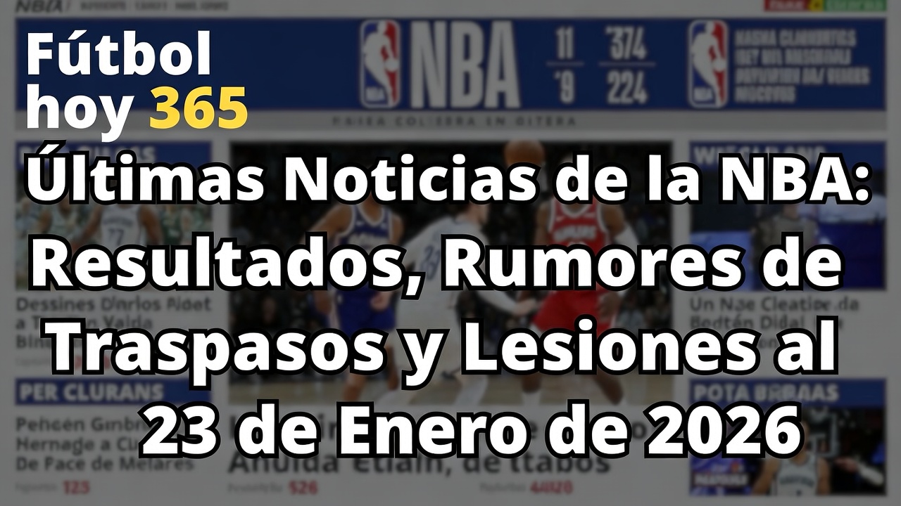 NBA Hoy 23 Enero 2026 Resultados, Rumores de Traspasos y Lesiones