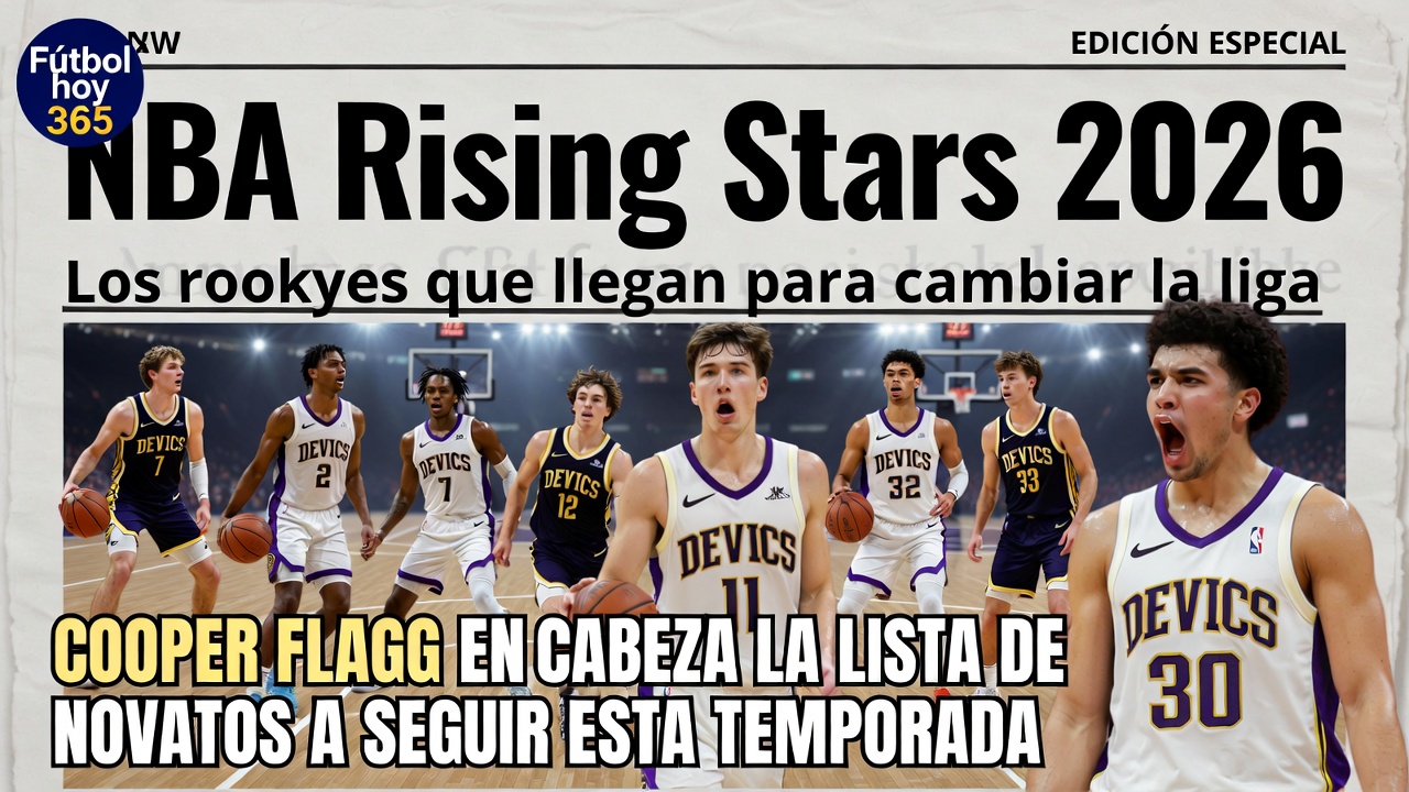 NBA Rising Stars 2026 Cooper Flagg encabeza la lista de novatos