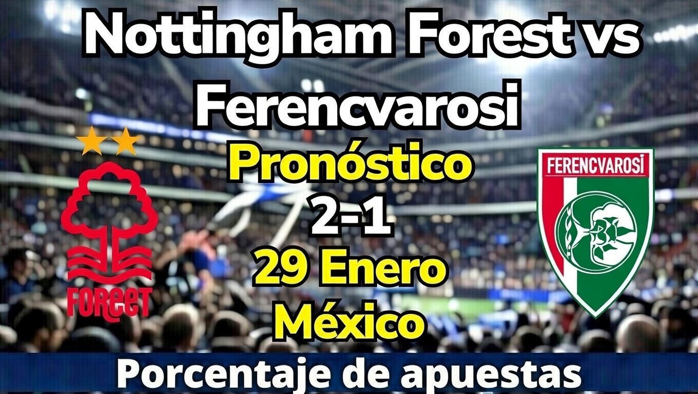 Nottingham Forest vs Ferencvarosi Pronóstico 2-1 29 Enero México