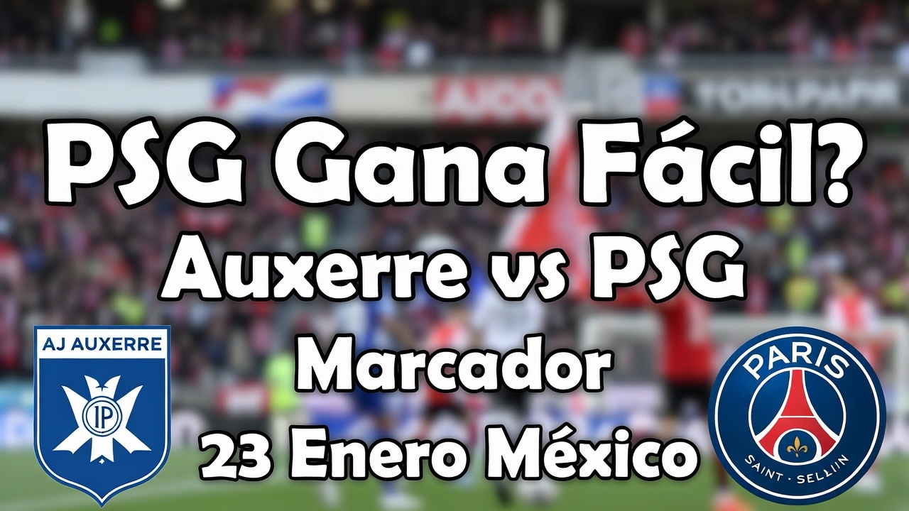 PSG Gana Fácil Auxerre vs PSG Marcador 23 Enero México