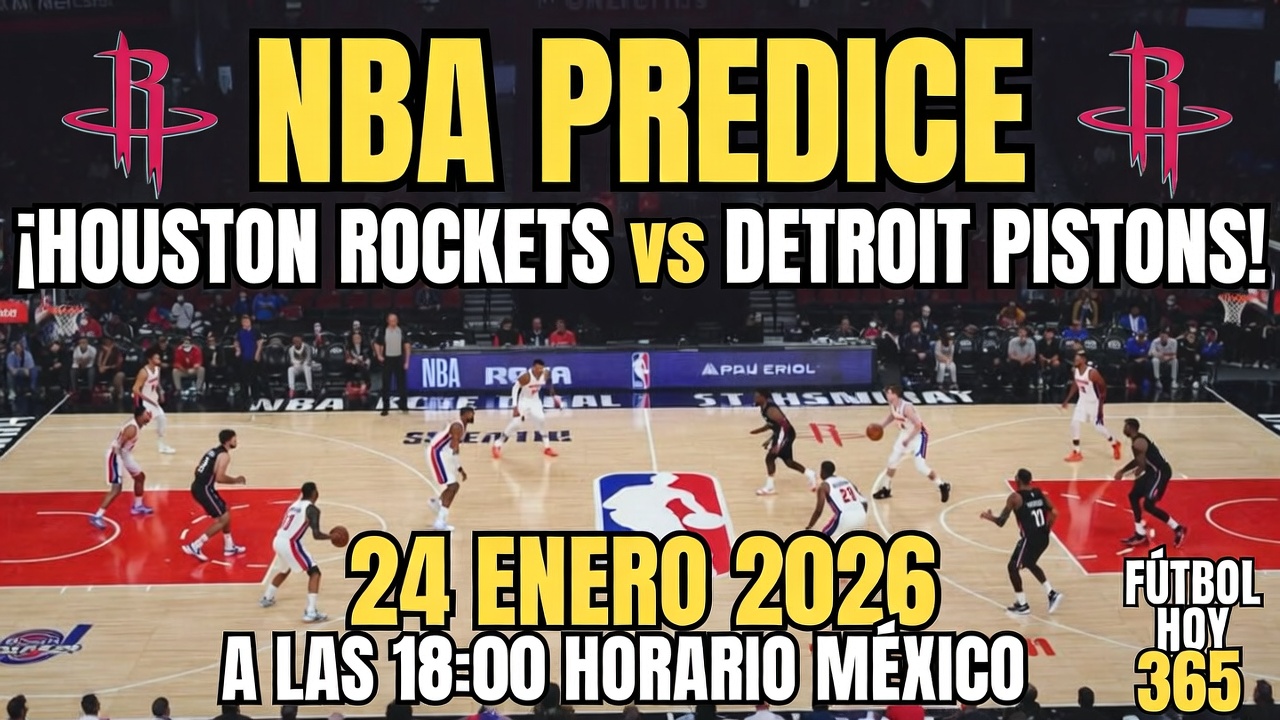 Predicción NBA Rockets vs Pistons 24 enero 2026 (1800 México)