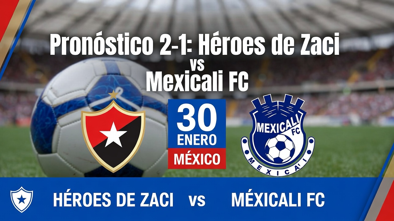 Pronóstico 2-1 Héroes de Zaci vs Mexicali FC 30 Enero México
