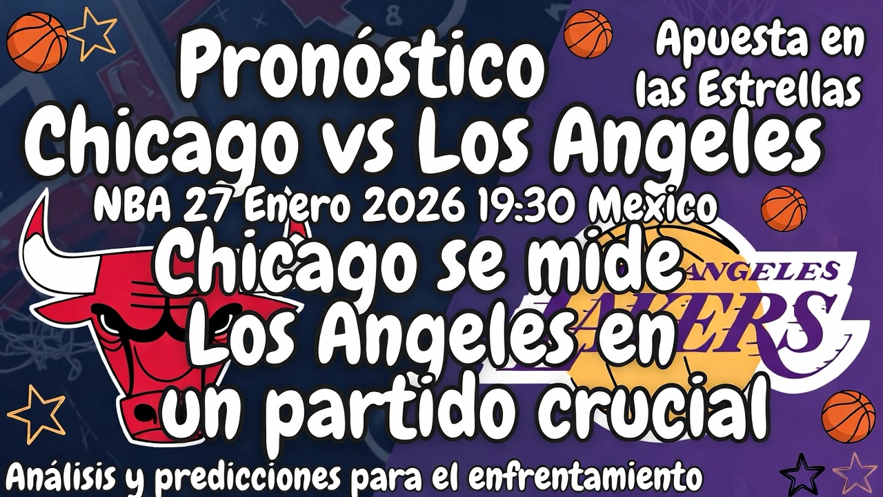 Pronóstico Chicago vs Los Angeles NBA 27 Enero 2026 1930 Mexico