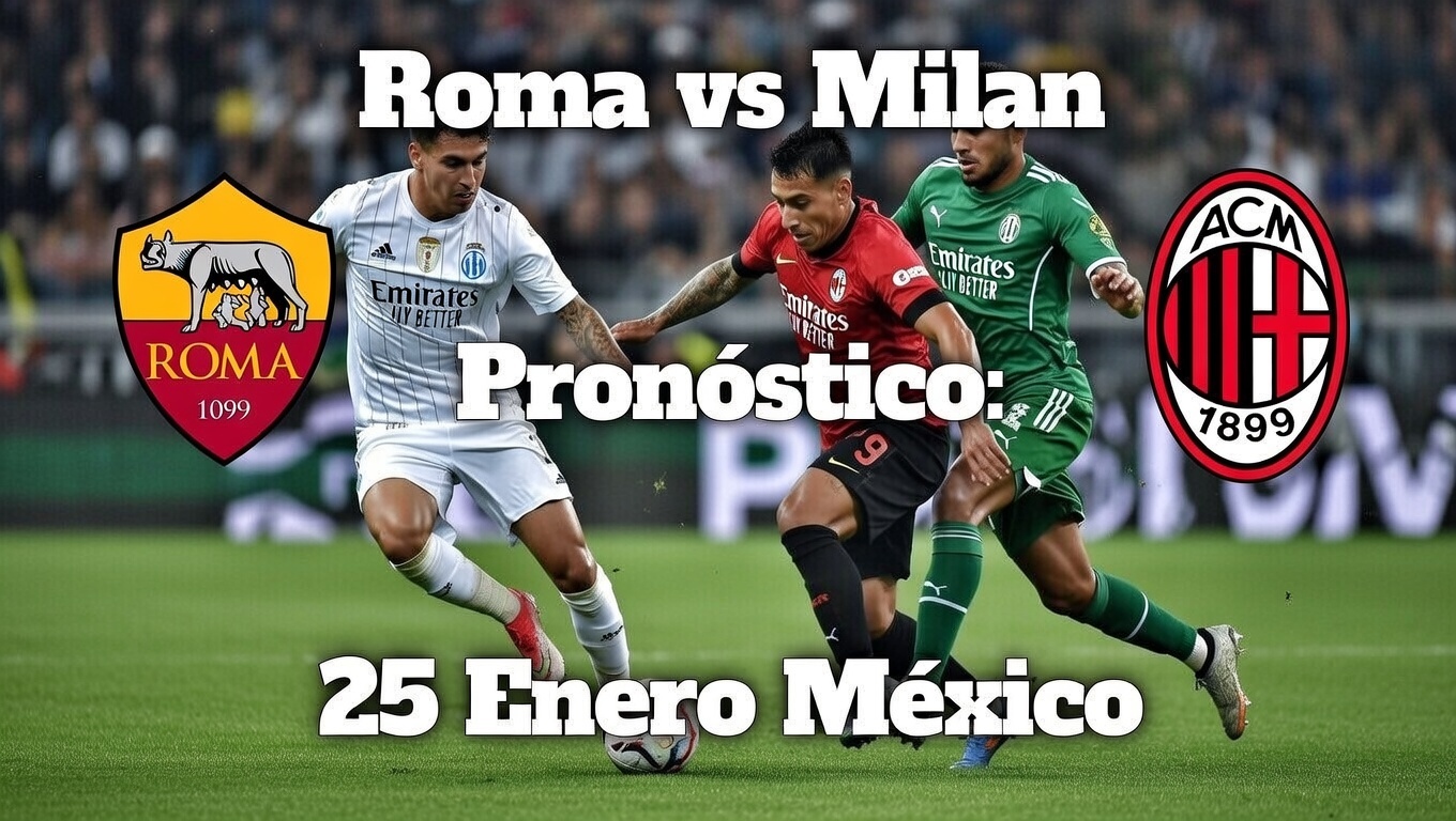 Roma 2-1 Milan Pronóstico y Ganador 25 Enero México