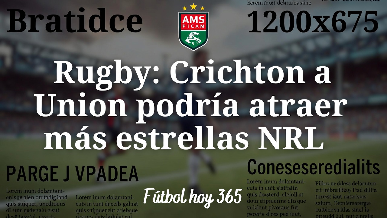 Rugby Crichton a Union podría atraer más estrellas NRL
