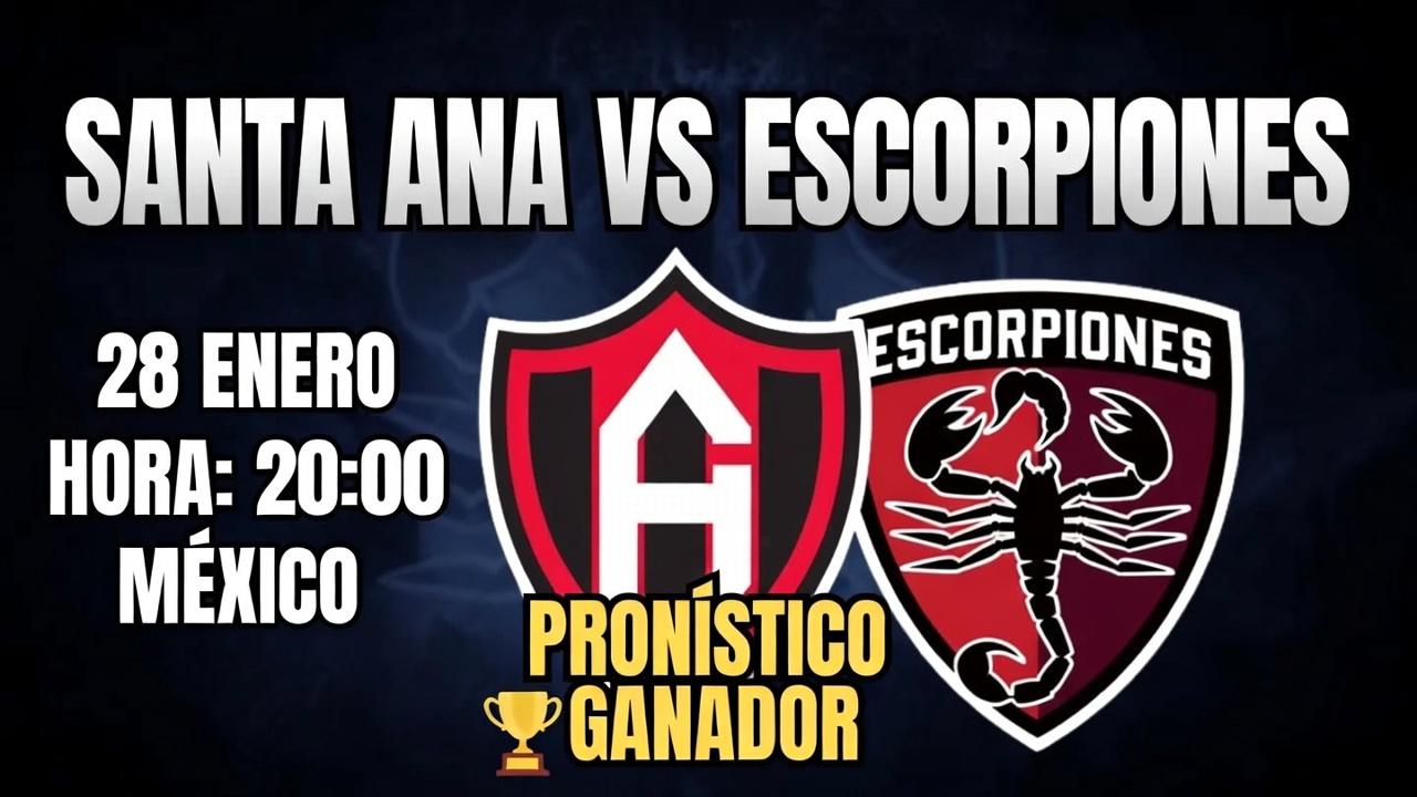 Santa Ana vs Escorpiones Pronóstico Ganador 28 Enero México