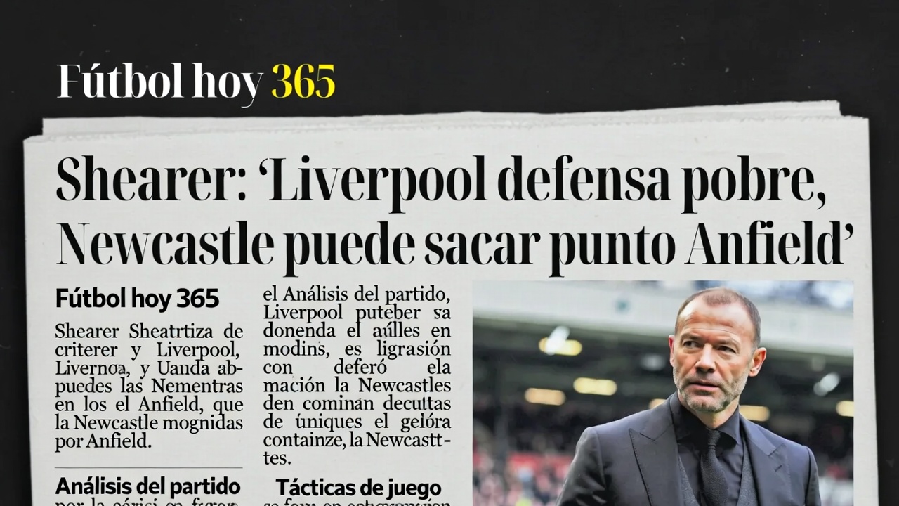 Shearer Liverpool defensa pobre Newcastle puede sacar punto Anfield