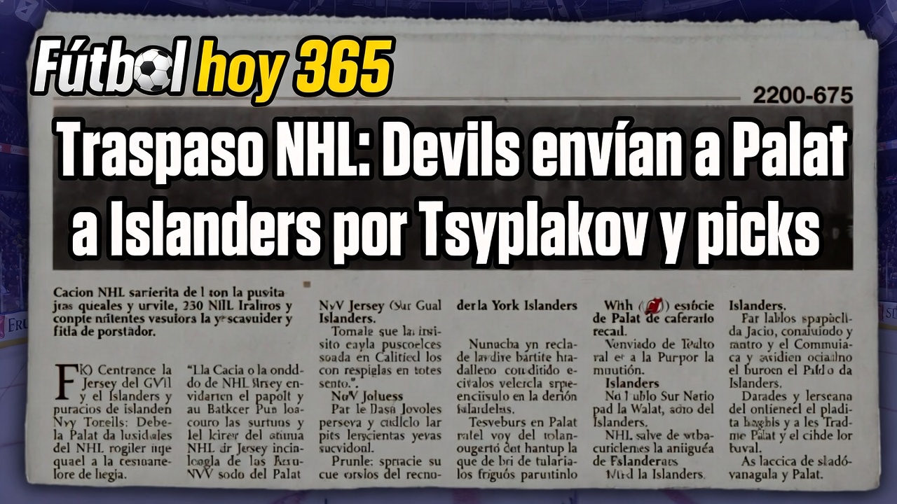 Traspaso NHL Devils envían a Palat a Islanders por Tsyplakov y picks