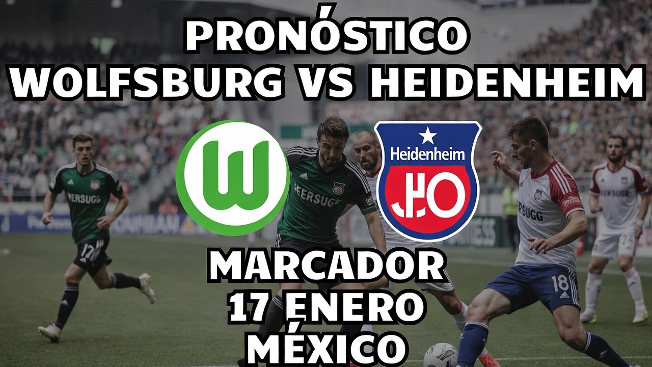 Wolfsburg vs Heidenheim Pronóstico Marcador 17 Enero México