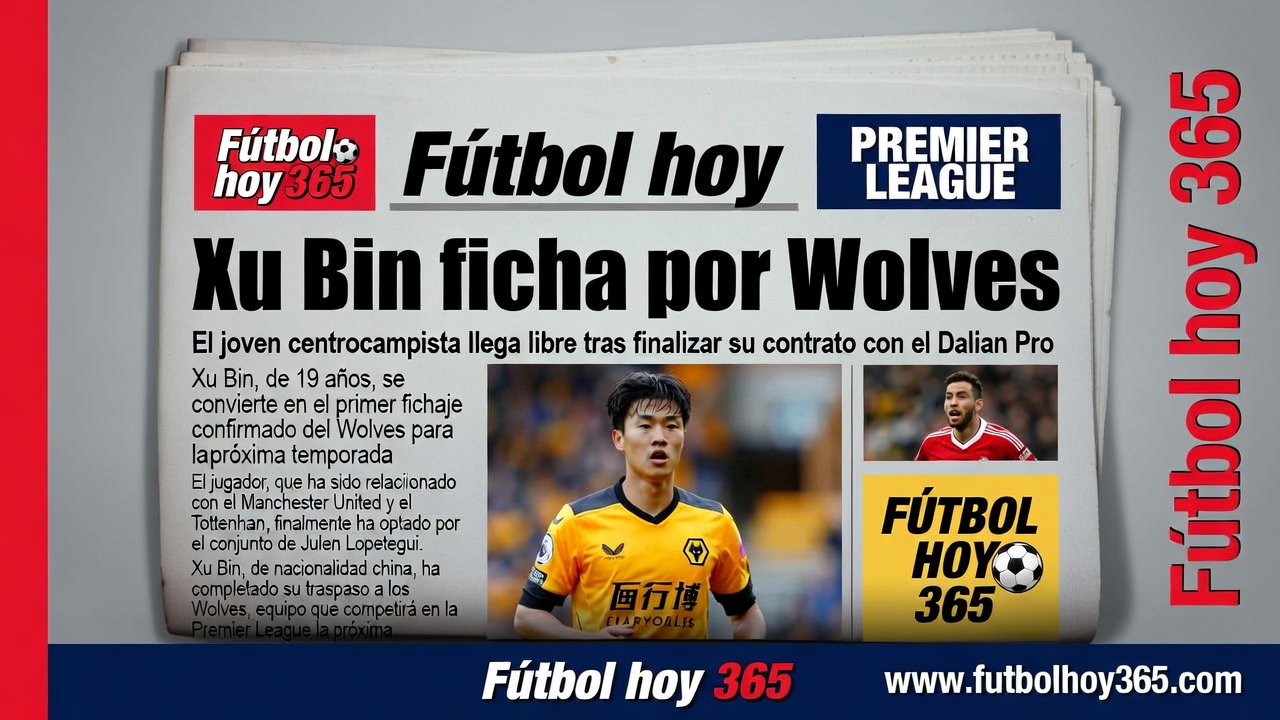 Xu Bin ficha por Wolves Capitán U23 chino llega a la Premier League