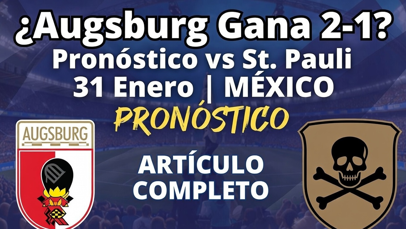 ¿Augsburg Gana 2-1 Pronóstico vs St. Pauli 31 Enero México