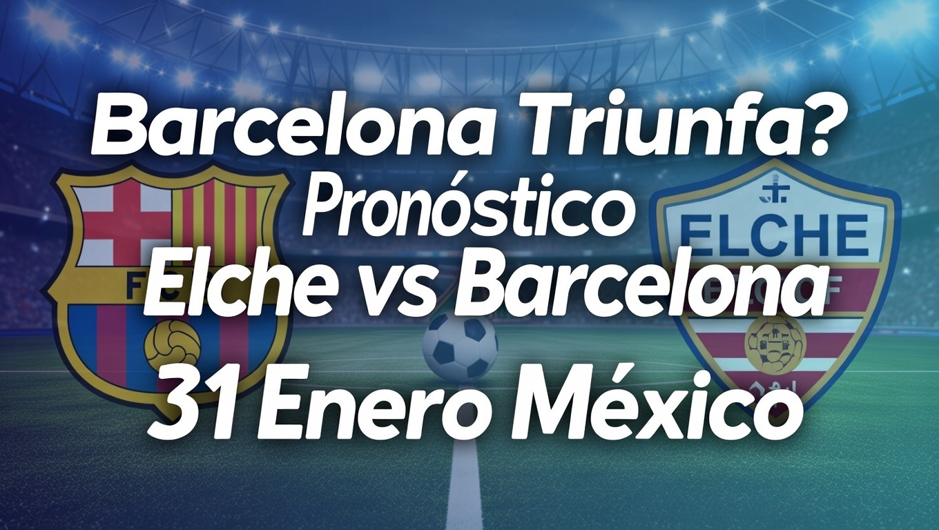 ¿Barcelona Triunfa Pronóstico Elche vs Barcelona 31 Enero México