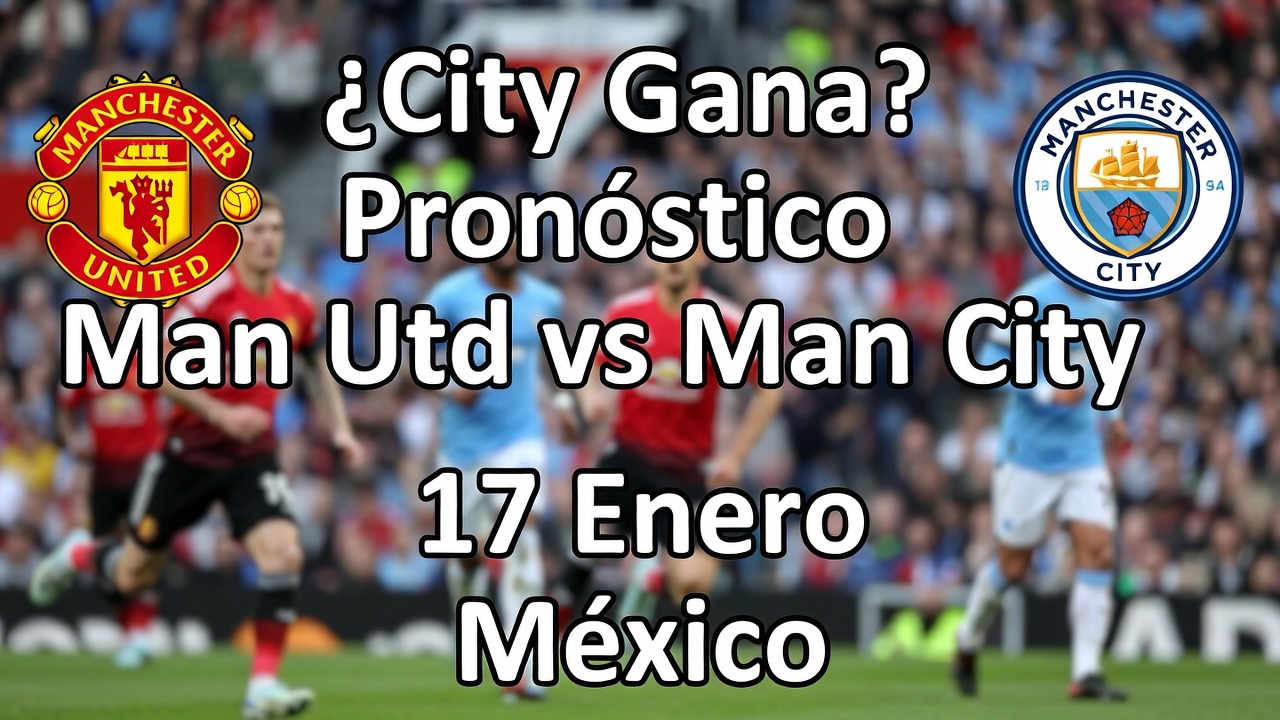 ¿City Gana Pronóstico Man Utd vs Man City 17 Enero México