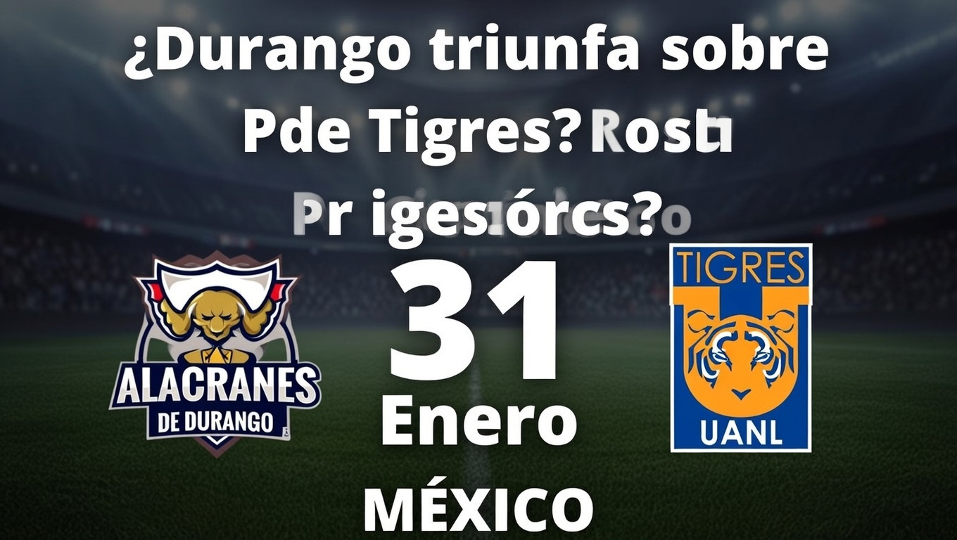 ¿Durango triunfa sobre Tigres Pronóstico y Resultado 31 Enero México