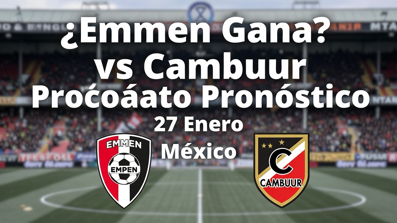 ¿Emmen Gana vs Cambuur Pronóstico 27 Enero México
