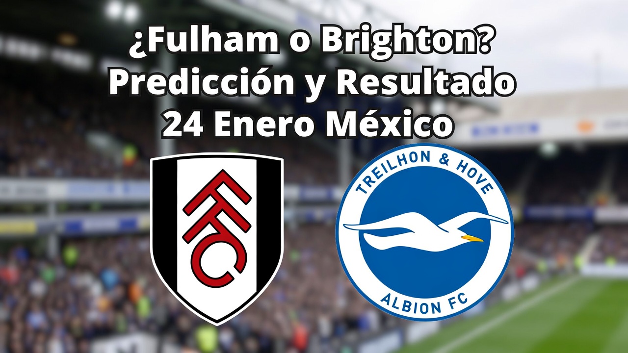 ¿Fulham o Brighton Predicción y Resultado 24 Enero México