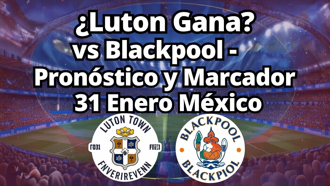 ¿Luton Gana vs Blackpool - Pronóstico y Marcador 31 Enero México