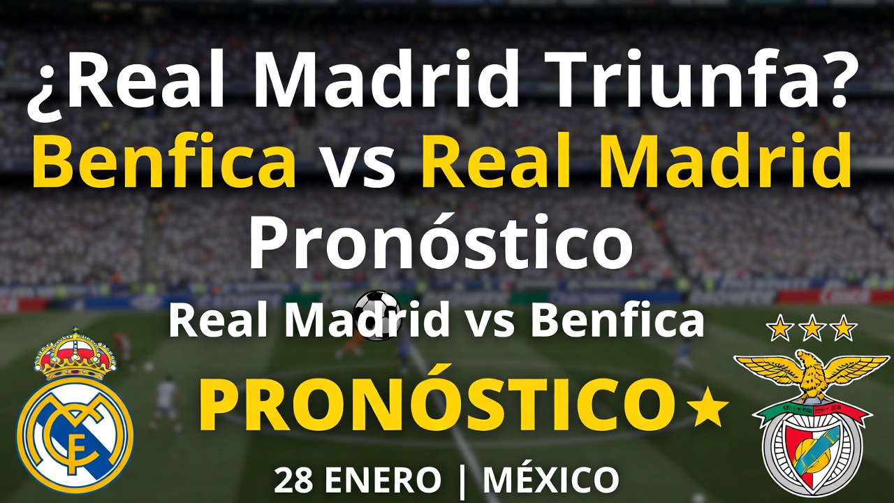 ¿Real Madrid Triunfa Benfica vs Real Pronóstico 28 Enero México