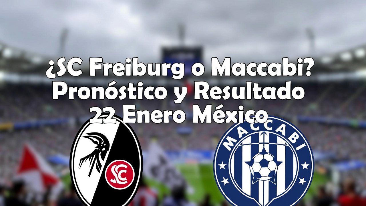 ¿SC Freiburg o Maccabi Pronóstico y Resultado 22 Enero México