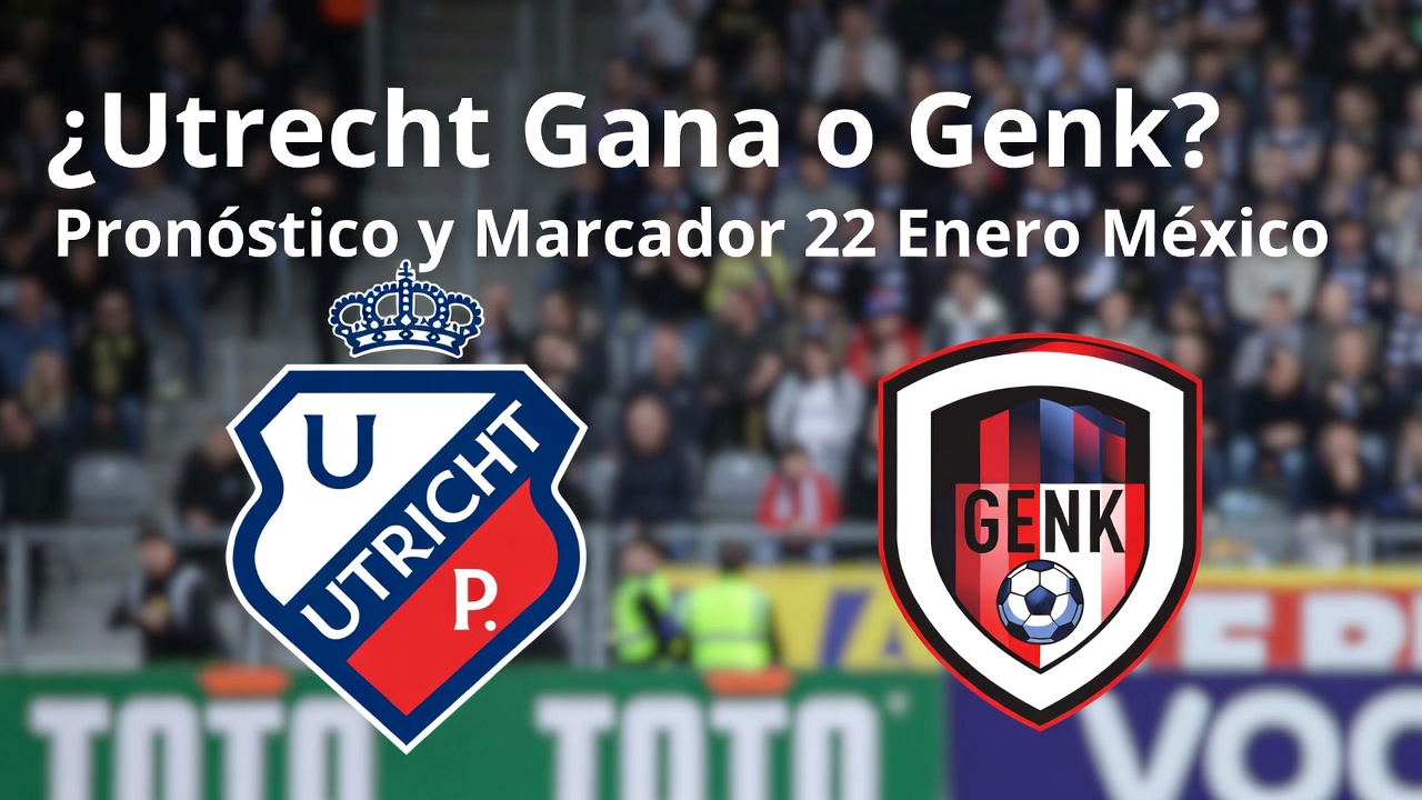 ¿Utrecht Gana o Genk Pronóstico y Marcador 22 Enero México