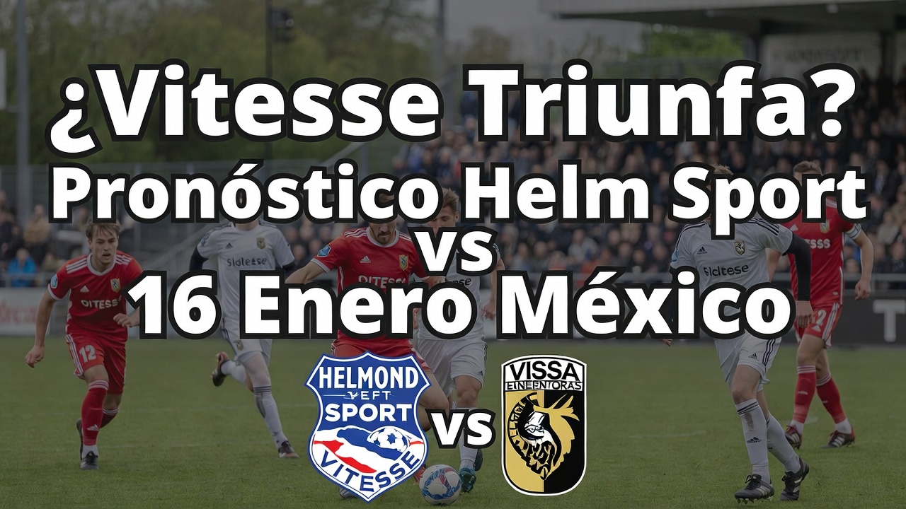 ¿Vitesse Triunfa Pronóstico Helmond Sport vs Vitesse 16 Enero México