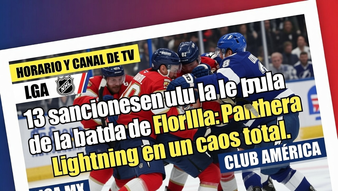 13 sanciones en la pelea multitudinaria de la batalla de Florida Panthers contra Lightning en un caos total