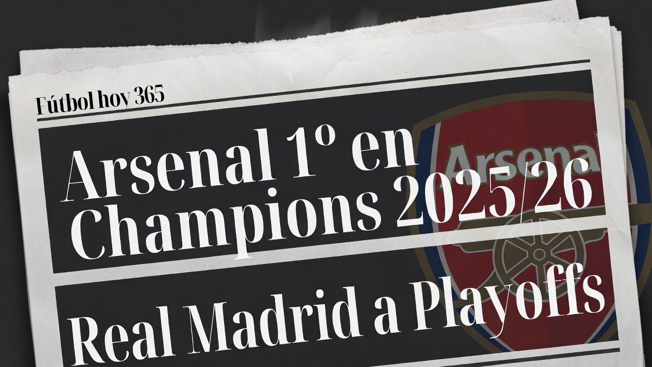 Arsenal 1° en Champions 202526; Real Madrid a Playoffs