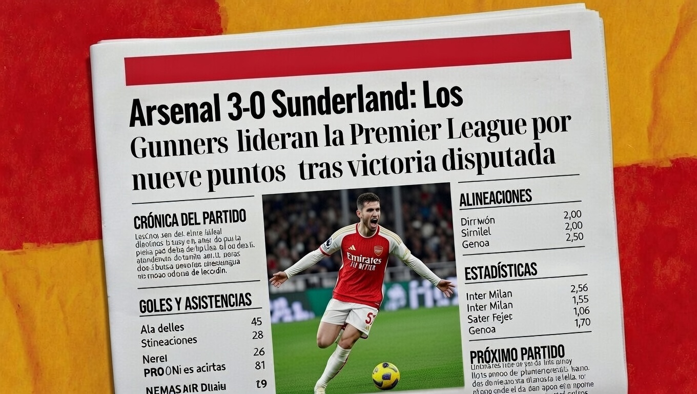 Arsenal 3-0 Sunderland Los Gunners lideran la Premier League por nueve puntos tras victoria disputada