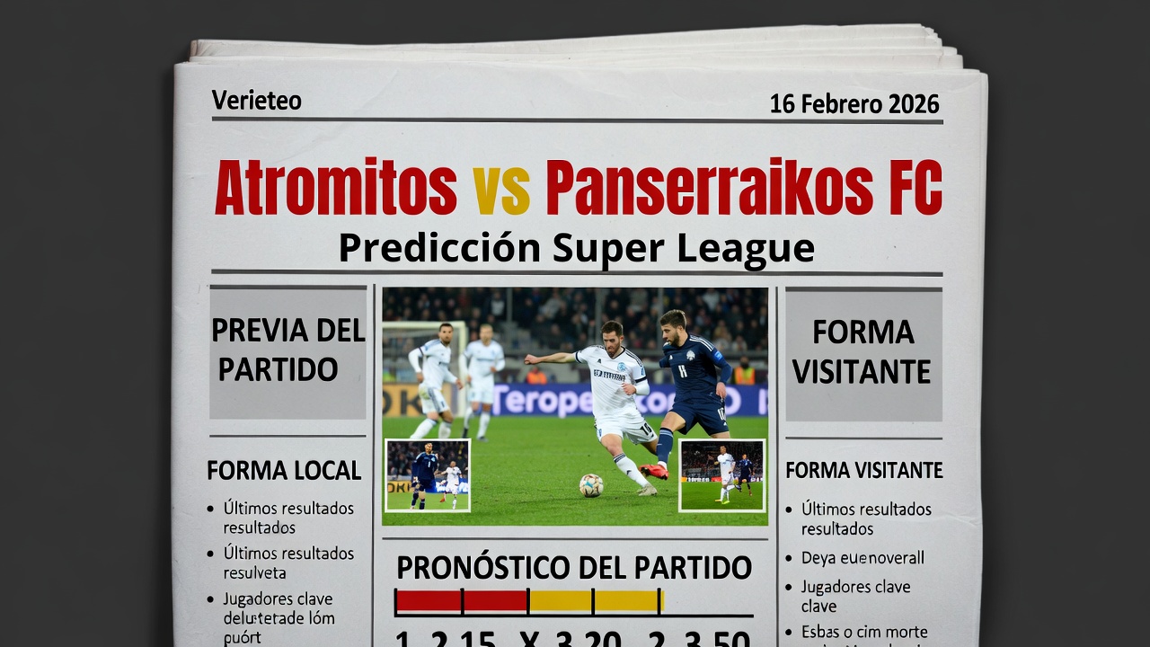 Atromitos vs Panserraikos FC Prediccion Super League 16 Febrero 2026