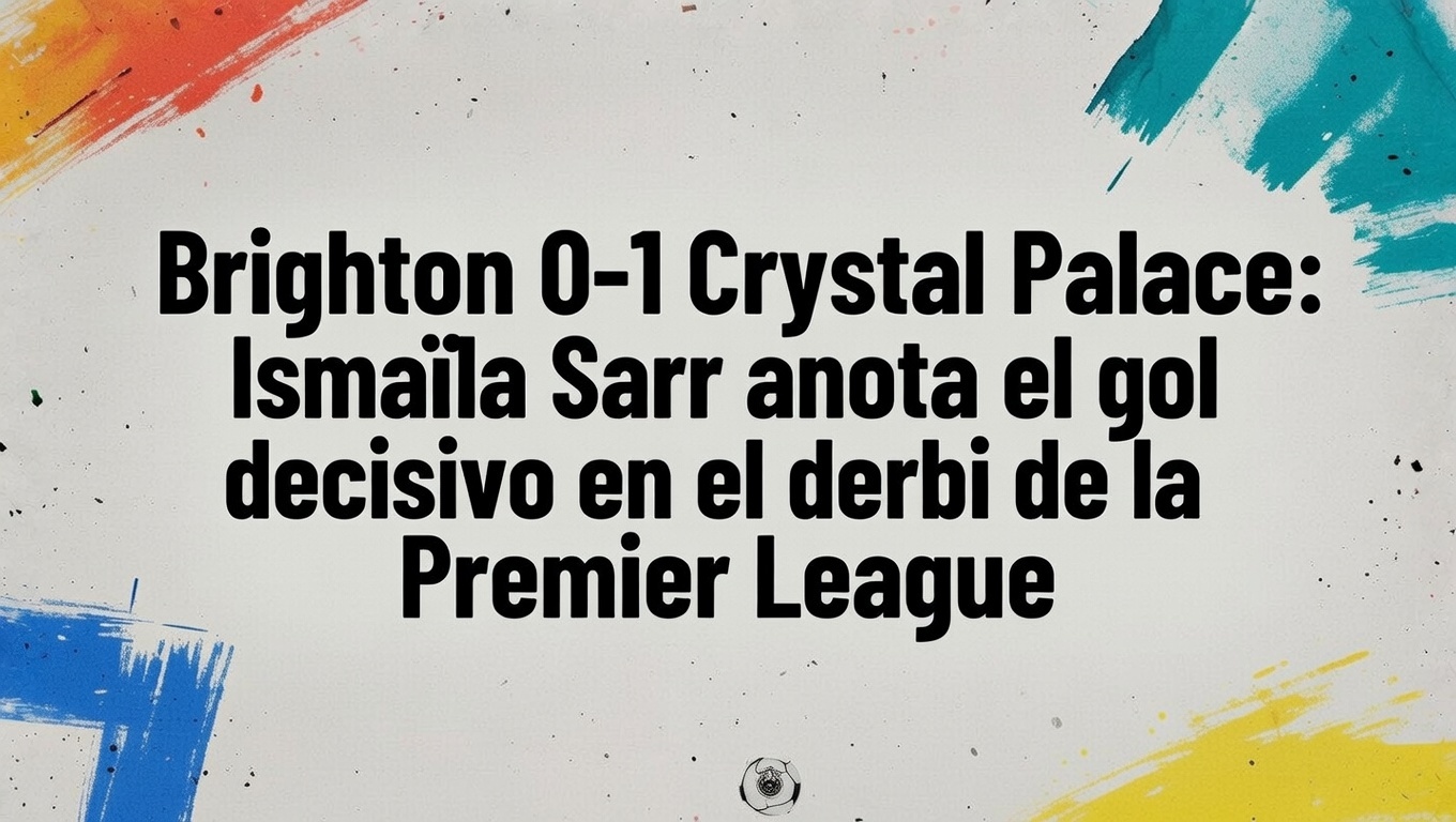 Brighton 0-1 Crystal Palace Ismaïla Sarr anota el gol decisivo en el derbi de la Premier League