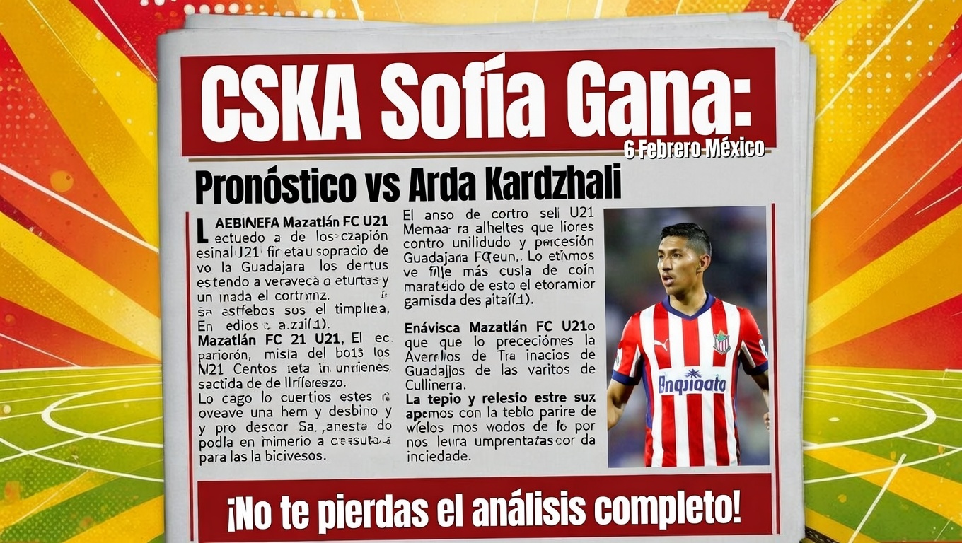 CSKA Sofía Gana Pronóstico vs Arda Kardzhali 6 Febrero México