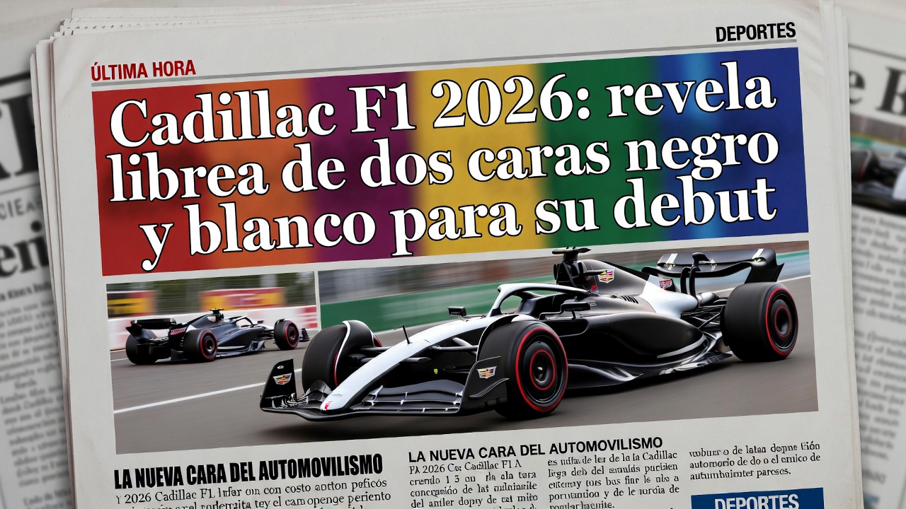 Cadillac F1 2026 revela librea de dos caras negro y blanco para su debut