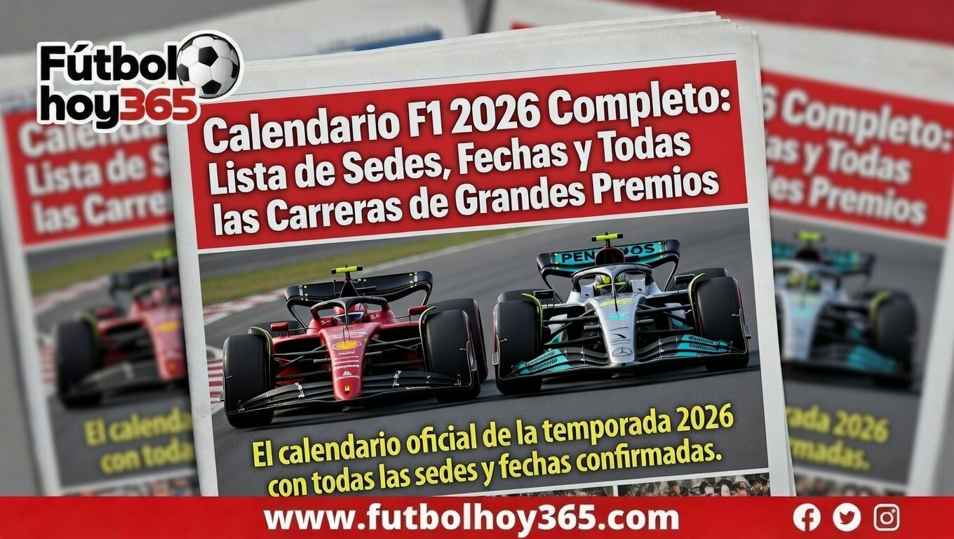 Calendario F1 2026 Completo Lista de Sedes, Fechas y Todas las Carreras de Grandes Premios