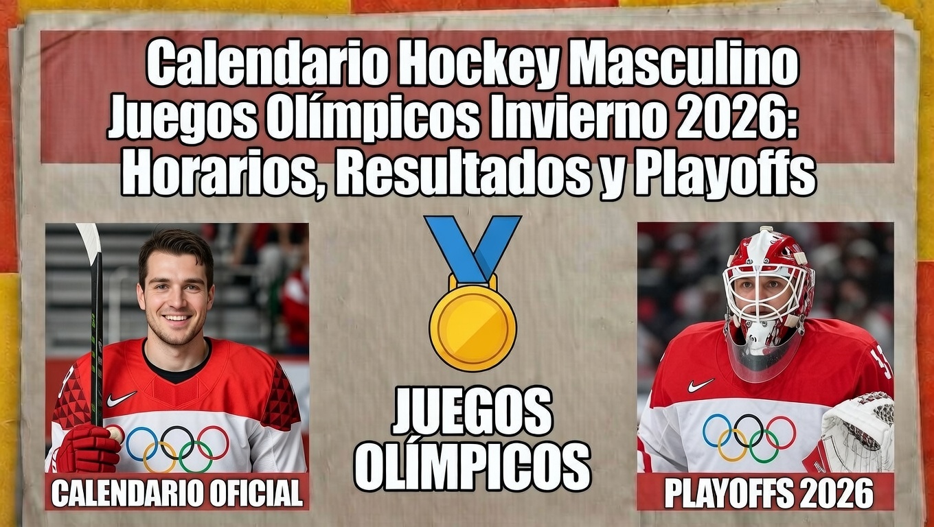Calendario Hockey Masculino Juegos Olímpicos Invierno 2026 Horarios, Resultados y Playoffs