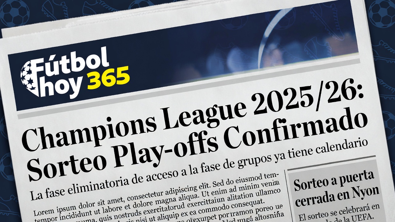 Champions League 202526 Sorteo Play-offs Confirmado
