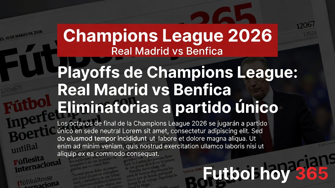Champions League 2026 Real Madrid vs Benfica – Playoffs