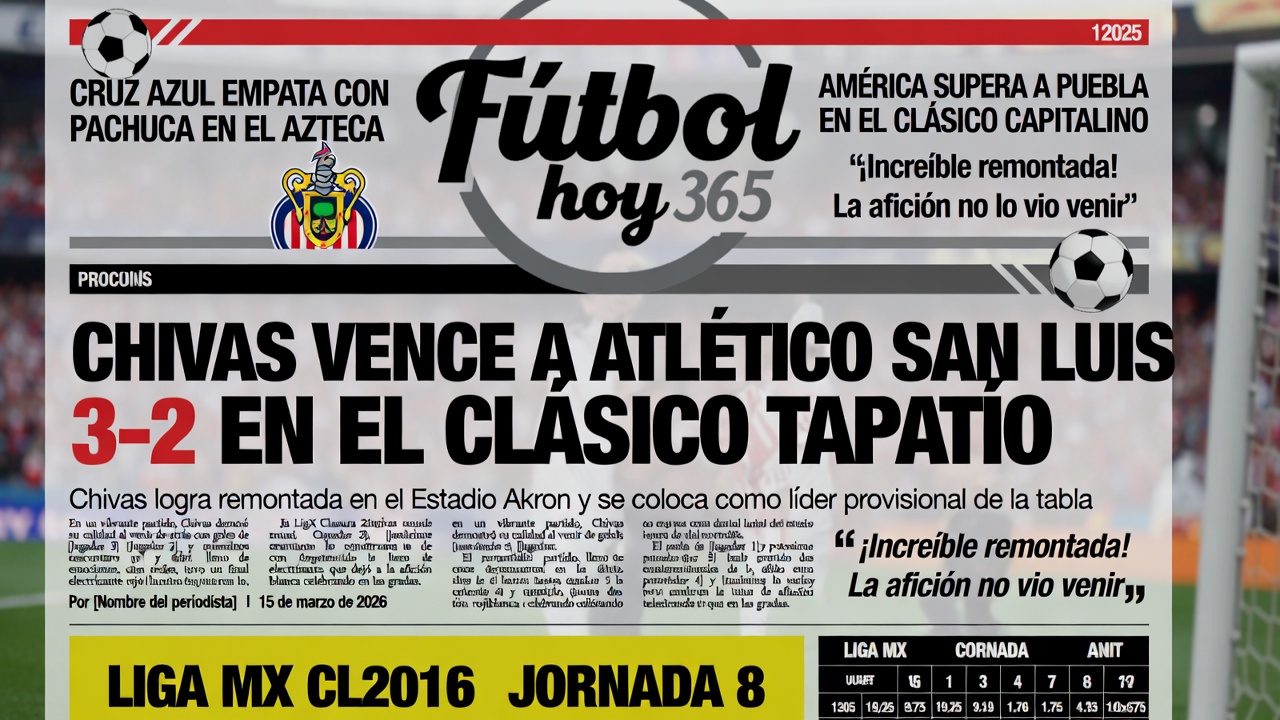 Chivas vence 3-2 a San Luis en Liga MX Clausura 2026 Resultado y goles