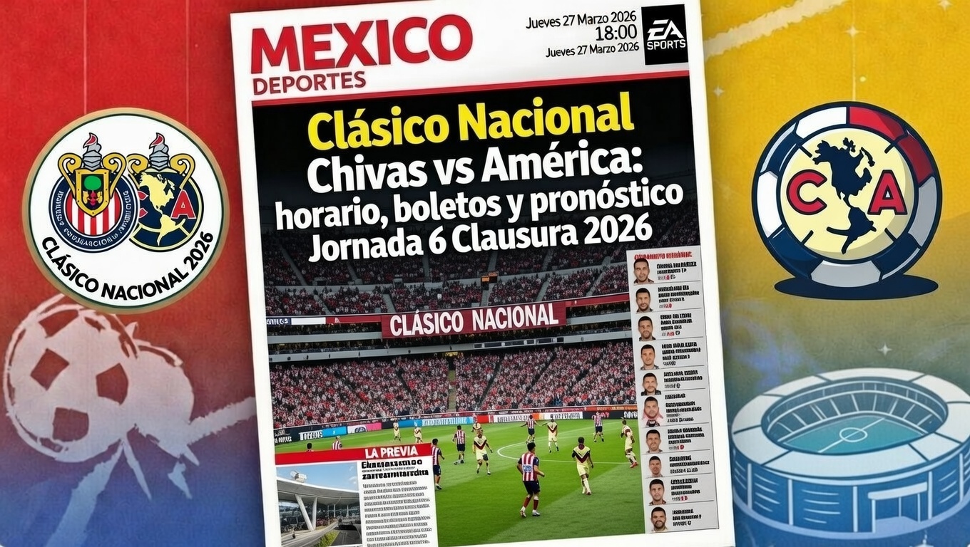 Clásico Nacional Chivas vs América horario, boletos y pronóstico Jornada 6 Clausura 2026