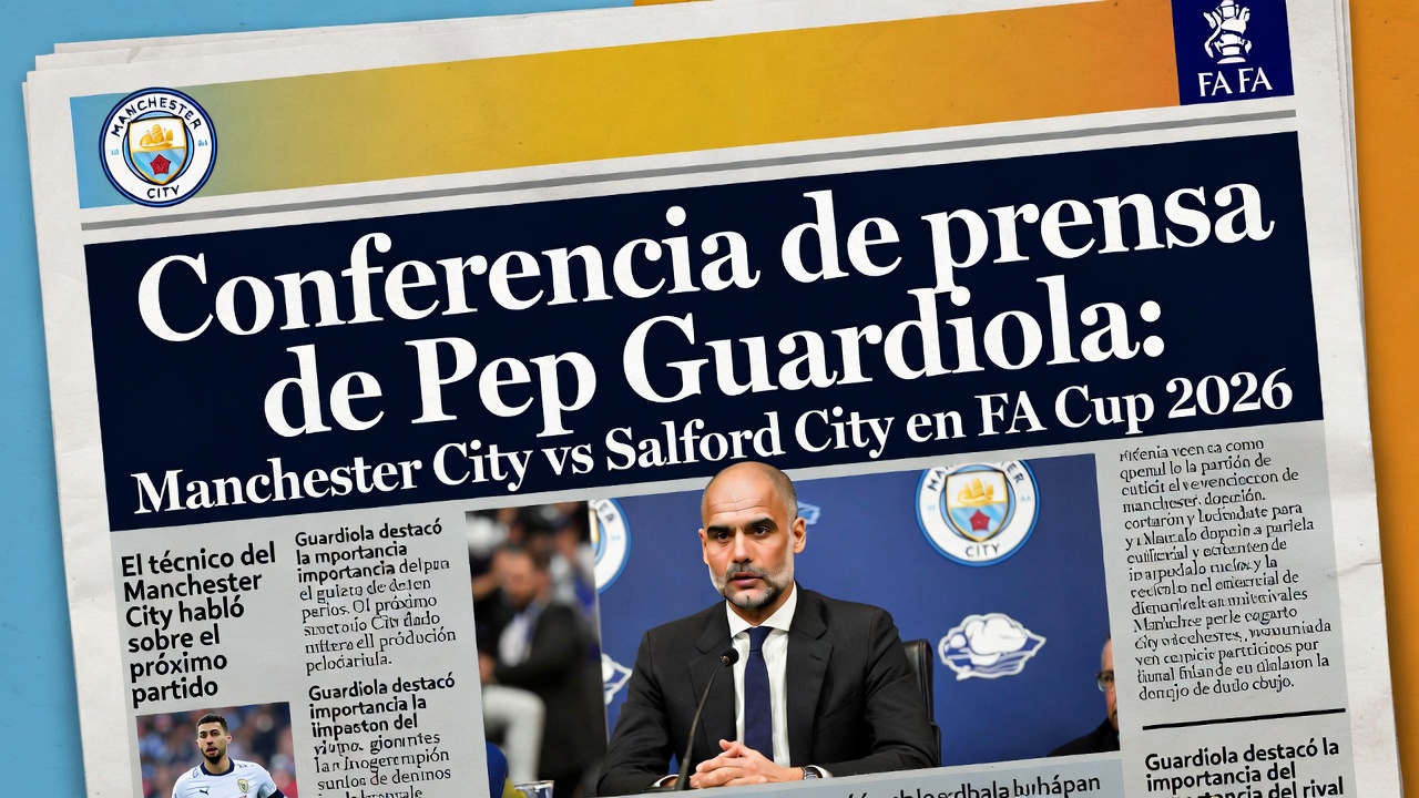 Conferencia de prensa de Pep Guardiola Manchester City vs Salford City en FA Cup 2026