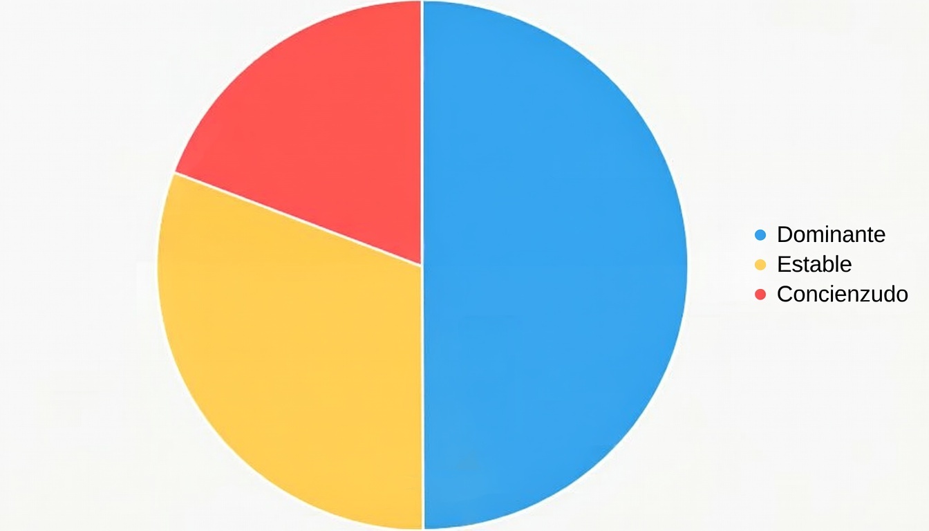 Este pastel ilustra probabilidades, con ventaja para Union.