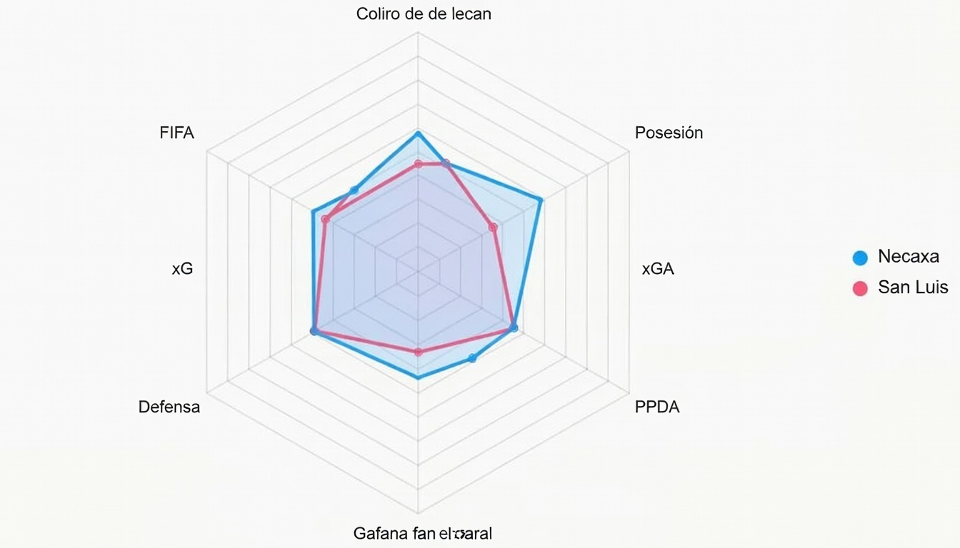 Este radar compara indicadores clave de ambos equipos.